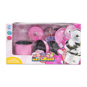 SET DE COCINA ROSA  METAL