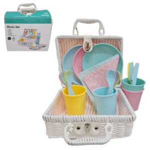 CESTA PICNIC CON PLATOS Y SERVILLETAS
