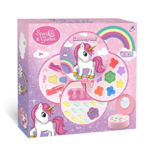 ESTUCHE MAQUILLAJE TRES PISOS UNICORNIO