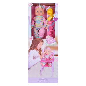 MUÑECO BEBE 12" CON TRONA