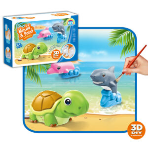 SET MOLDES Y PINTURA ANIMALES PLAYA