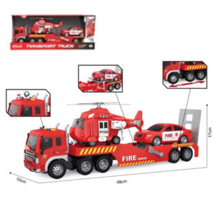 CAMION CON VEHICULO Y HELICOPTERO, LUZ SONIDO Y TRY ME