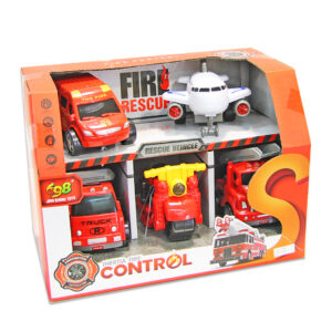 CAJA 5 VEHICULOS INFANTILES BOMBEROS