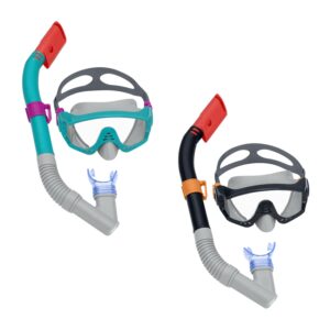 Bestway esnórquel Spark Wave. 14+, 2 colores surtidos Incluye: máscara de lente de policarbonato, boquilla de silicona para la boca,
