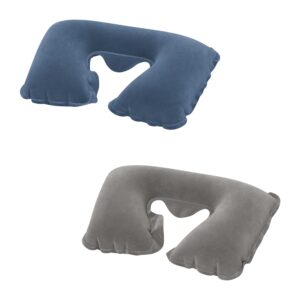 Bestway. Almohada inflable de Viaje flocada Neck, 37 x 24 x 10 cm.