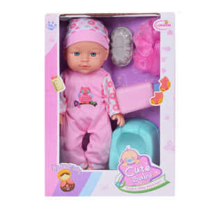 MUÑECO BEBE 12" CON COMPLEMENTOS