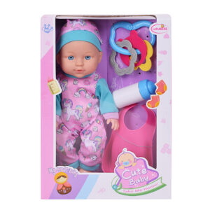MUÑECO BEBE 12" CON COMPLEMENTOS
