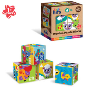 CAJA CUBOS ROMPECABEZAS MADERA