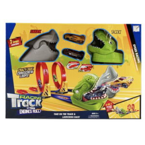 SET DOS LANZADORAS COCHES DINO Y TIBURON