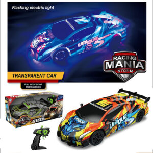 COCHE CARRERAR RC CON LUZ Y CARGADOR USB 1:16