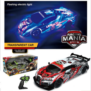 COCHE CARRERAR RC CON LUZ Y CARGADOR USB 1:16