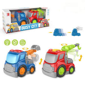 SET DOS CAMIÓNES GRUA INFANTILES CON FUNCIONES