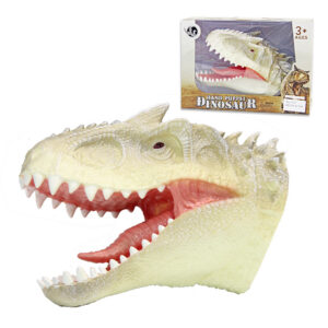 CABEZA DE DINOSAURIO EN CAJA VENTANA
