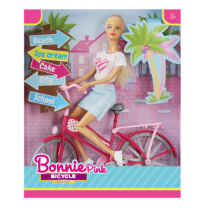 MUÑECA MANIQUI BICICLETA