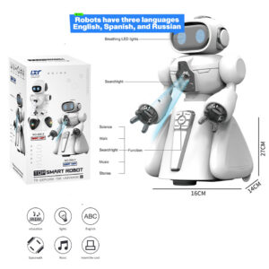 ROBOT CON FUNCIONES Y CAJA EN CASTELLANO