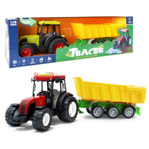 TRACTOR CON VOLQUETE LUZ Y SONIDO
