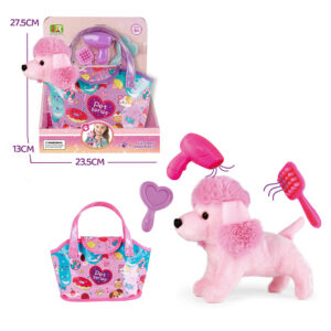 PERRITO PELUCHE CON BOLSO Y COMPLEMENTOS