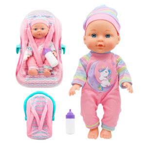 MUÑECO 29CM CON TRANSPORTIN