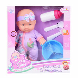 MUÑECO BEBE 9" CON COMPLEMENTOS