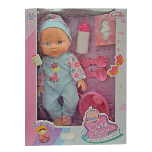 MUÑECO BEBE 12" CON COMPLEMENTOS
