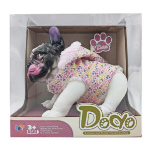 MUÑECO BULLDOG VESTIDO 25CM